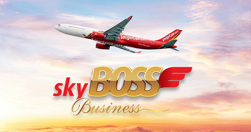 Trong các hạng vé máy bay Vietjet, hạng Skyboss Business là vé cao cấp nhất.