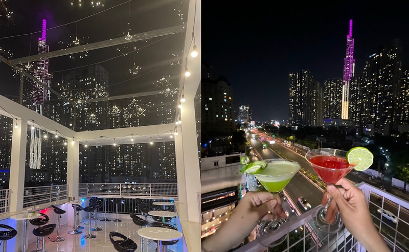 BIS Rooftop Cafe & Bingsu - Quán cafe sân thượng ngắm Landmark 81 đẹp lung linh.