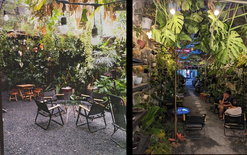Quán cafe sân vườn Bình Thạnh - Vườn Gốm có không gian tươi mát và có dịch vụ làm gốm thủ công cho khách trải nghiệm.