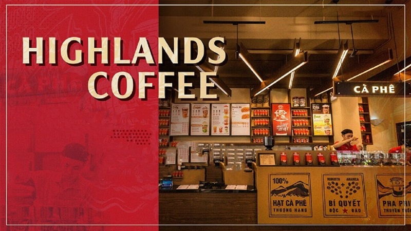 Highlands Vincom B3 là một trong những quán cafe sang chảnh quận 1 thuộc chuỗi cafe nổi tiếng.