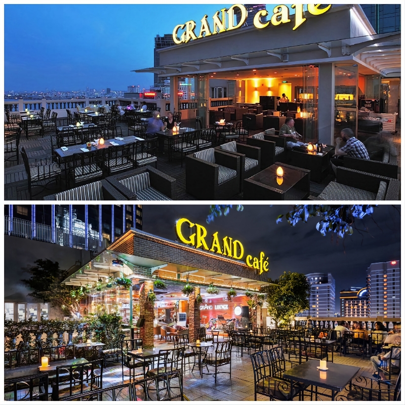Quán cafe rooftop quận 1 - Grand Lounge.