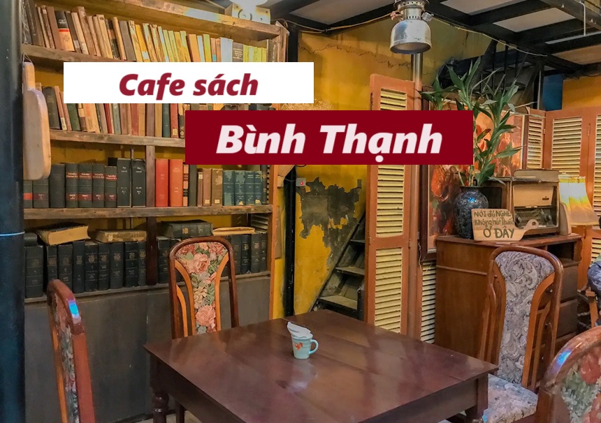 Quán cafe sách Bình Thạnh với không gian rộng rãi yên tĩnh.