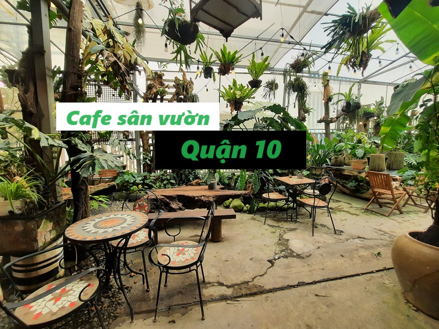Quán cafe sân vườn quận 10 xanh mát, thoáng đãng.