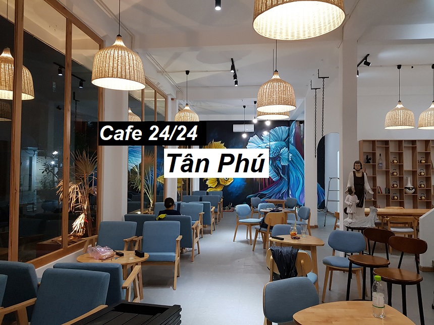 Những quán cafe 24h Tân Phú có không gian yên tĩnh, riêng tư.